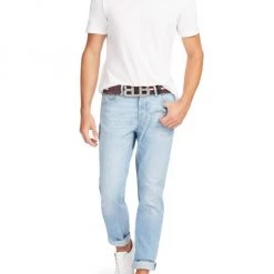 Bally Mirror BB Stripe Leather Textile Belt For Men -Clinique Sales Shop unnamed file 1035