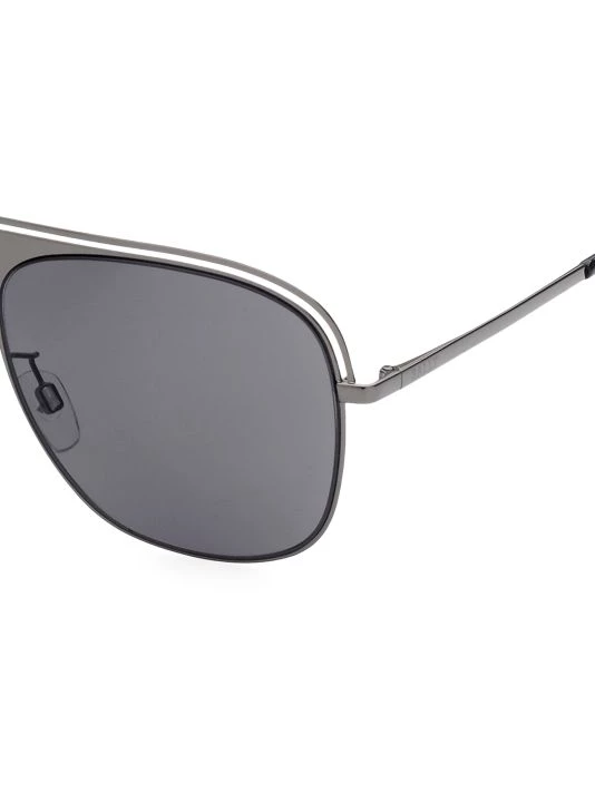 Bally 58MM Metal Aviator Sunglasses For Men 7 Bally 58MM Metal Aviator Sunglasses For Men - Image 5