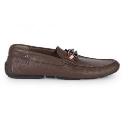 Bally BB Horsebit Leather Driver Loafers For Men