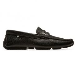 Bally Pebbled Leather Driver Loafers For Men