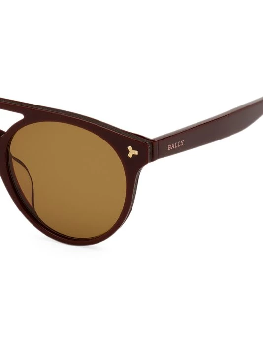Bally 50MM Plastic Round Sunglasses For Men 5 Bally 50MM Plastic Round Sunglasses For Men - Image 3