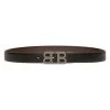 Bally Mirrored Logo Buckle Cut-To-Size Leather Belt For Men