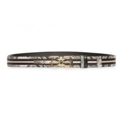 Bally Buckle Exotic Print Belt For Men